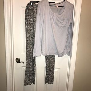 Blue Long-sleeve Pajama Set